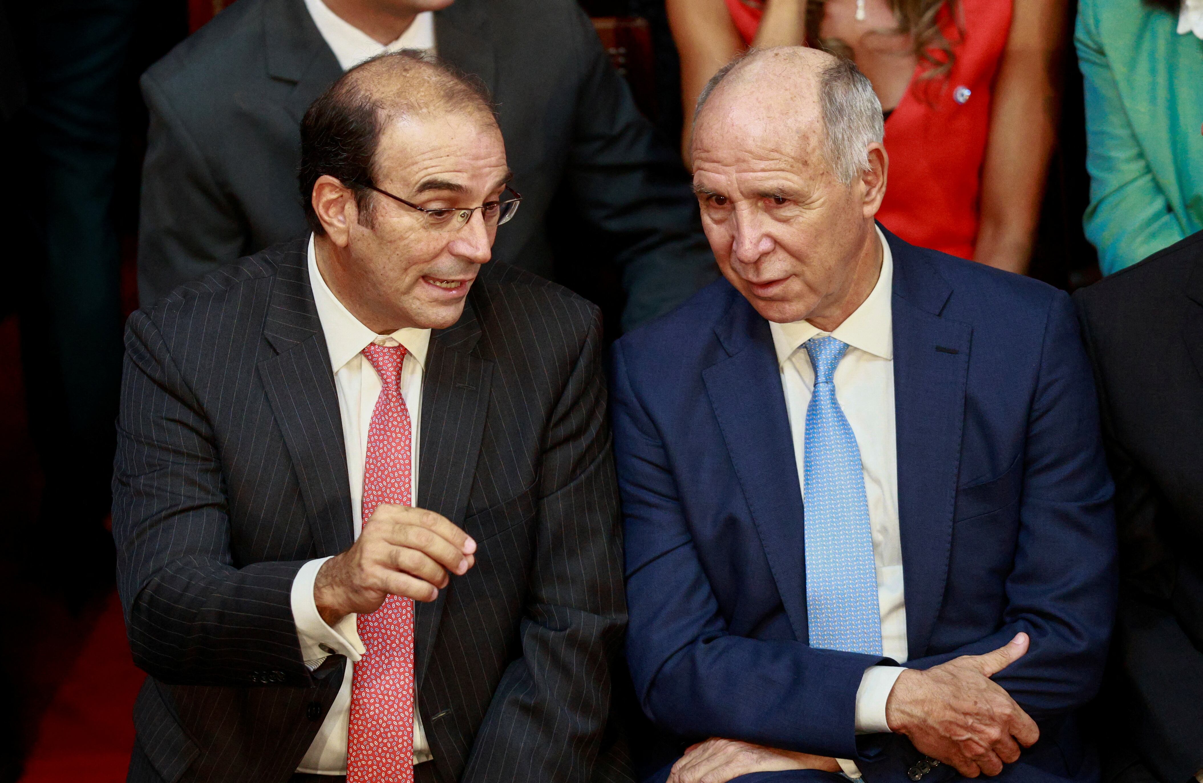 García Mansilla junto a Lorenzetti durante la apertura de sesiones ordinarias (REUTERS)
