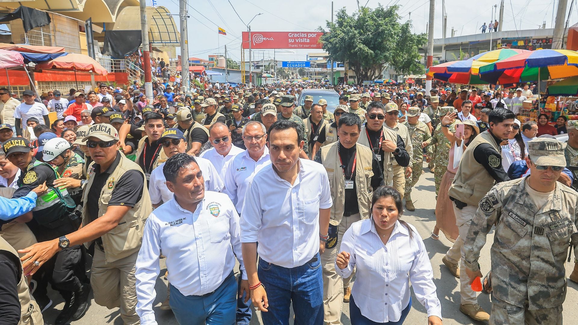 Presidente José Jerí en la frontera de Perú. | Presidencia