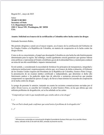 Esta fue la carta que