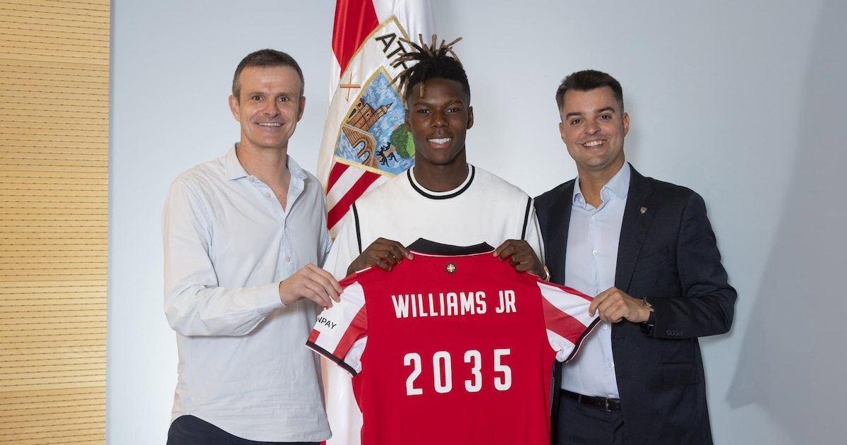 Nico Williams firma su nuevo contrato con el Athletic Club hasta 2035 - Infobae