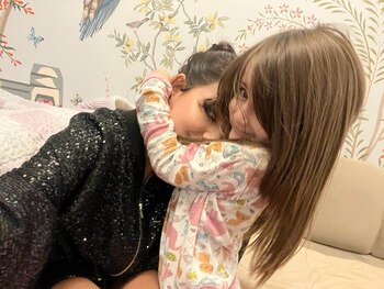 Giselle Krüger con su hija