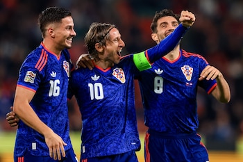 Luka Modric celebra su gol ante la República Checa. (Efe/MARTIN DIVISEK