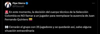 La selección Colombia no buscaría