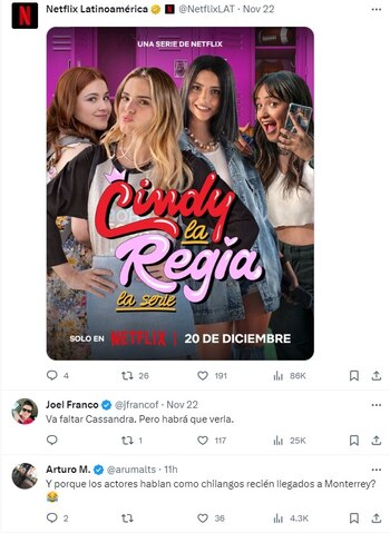 Internautas regios criticaron el acento