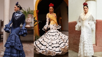 Paula y Fabiana Sevillano y Marina Barrial en la Feria de Sevilla 2026 (Instagram)