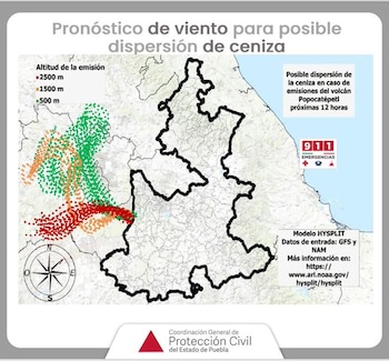 Este mapa muestra la dirección