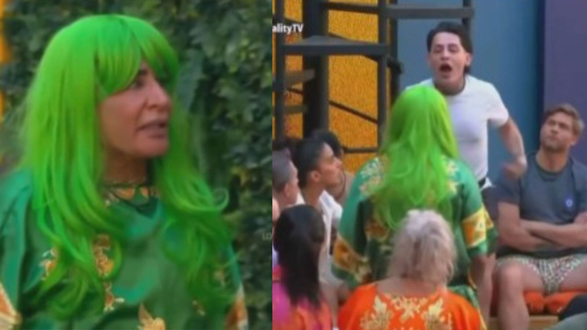 El reality tuvo su primer gran enfrentamiento entre el cantante y el influencer, quienes intercambiaron fuertes acusaciones frente a sus compañeros. (Captura de pantalla @ShelbyT182)