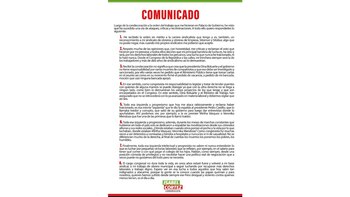 Comunicado de Isabel Cortez