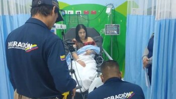 La mujer llegó con dolores