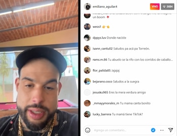 Emiliano aludió a Aneliz Álvarez en una reciente transmisión en vivo.
