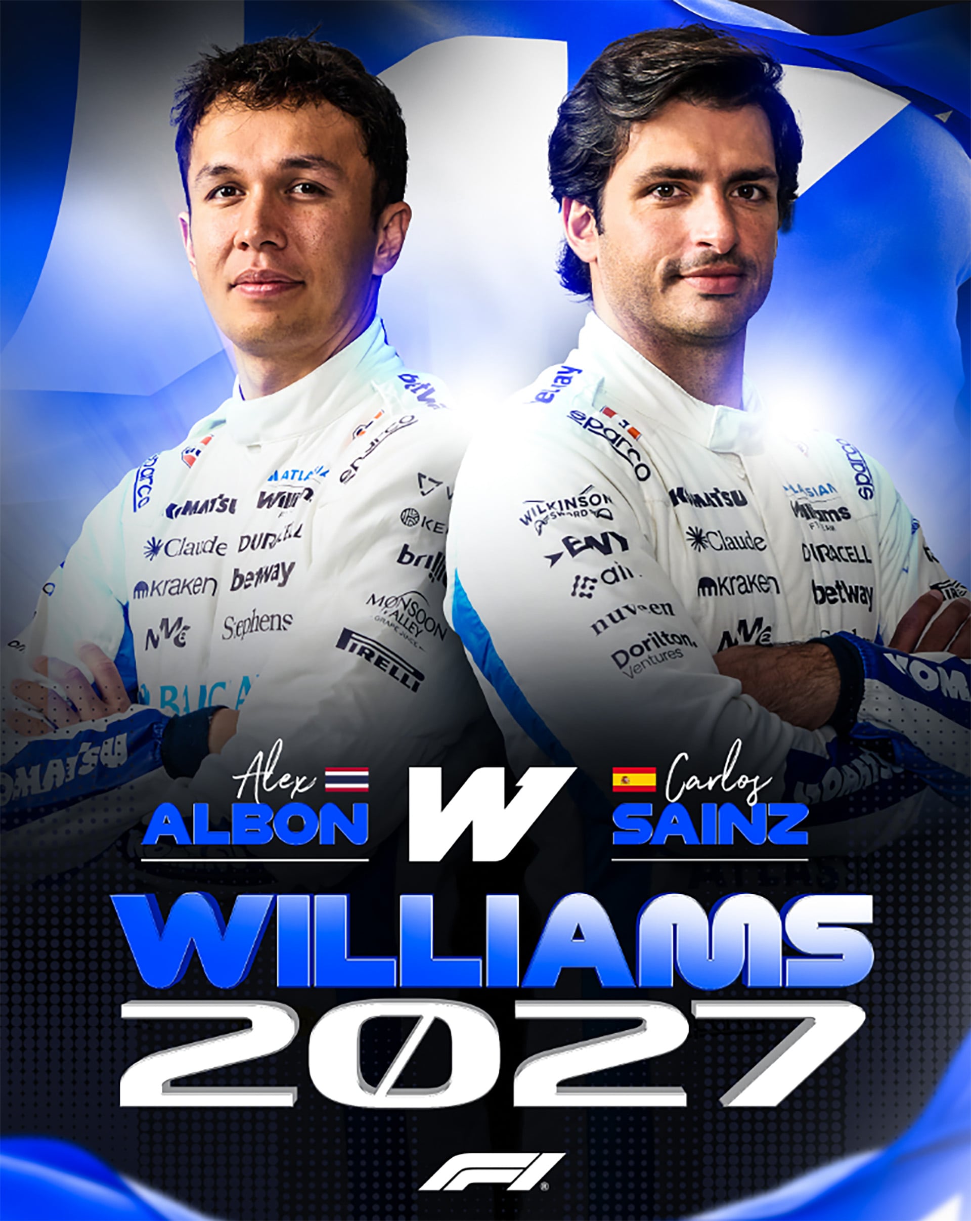 Albon y Sainz, confirmados como pilotos de Williams para 2027