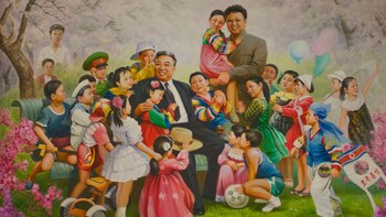 Kim Il-sung y Kim Jong-il