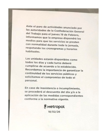 Un comunicado de la firma