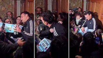 El regalo de un niño que emocionó a Lionel Scaloni en su visita a Pujato