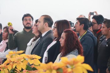 En la misa no estuvieron presentes familiares de Moreno Valle ni de Alonso (Foto: Twitter@MarkoCortes)