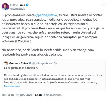David Luna envió a pullas