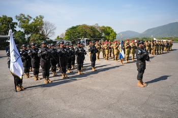 Autoridades destacan en CentAm Guardian 2026 la importancia de la coordinación entre El Salvador, Estados Unidos, Guatemala, Honduras y Belice ante amenazas transnacionales. (Foto: Ministerio de Justicia y Seguridad)