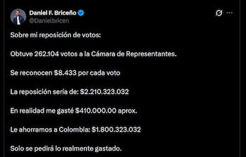 Daniel Briceño explicó que le