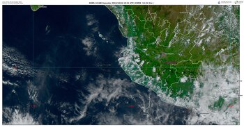 Imágen 2:GOES-16 ABI, GEOCOLOR 13:31