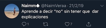 Otro tuit del joven en el que parece hacer referencia a la violencia de género.