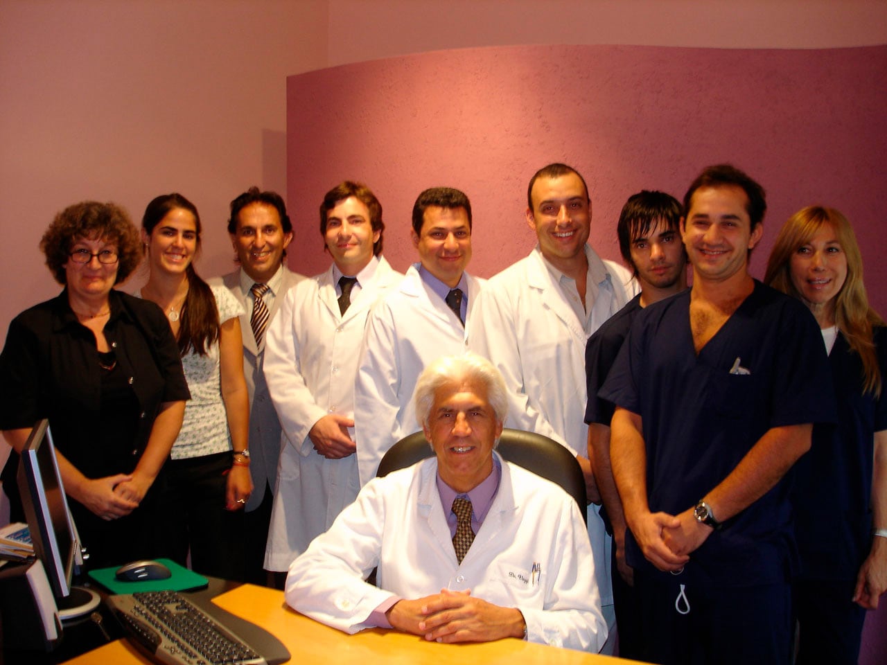 El equipo médico de Carlos Vozzi en Rosario.