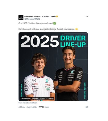 Mercedes anunció a Antonelli como