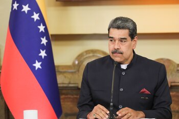 Fotografía cedida por la oficina de Prensa del Palacio de Miraflores que muestra al presidente de Venezuela, Nicolás Maduro. EFE/ Prensa Miraflores