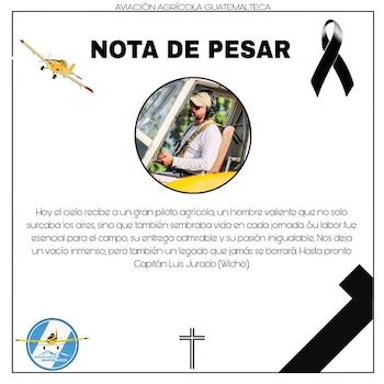 La comunidad agrícola y el gremio aeronáutico guatemalteco expresaron consternación y demandaron reforzamiento en estándares de seguridad aérea operacional. (Cortesía: Aviación Agrícola de Guatemala)