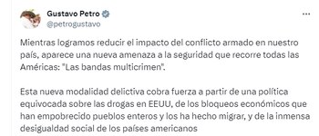 Petro alerta sobre bandas multicrimen