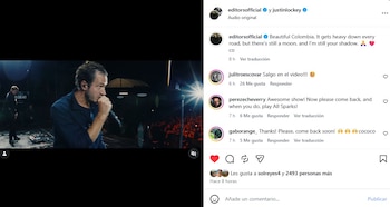 La banda británica Editors fue una de las más celebradas durante su presentación en el último día de Rock Al Parque 2026 - crédito @editorsofficial/Instagram