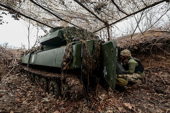 Militares ucranianos de una brigada