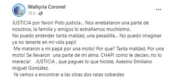 Posteo de Facebook de una