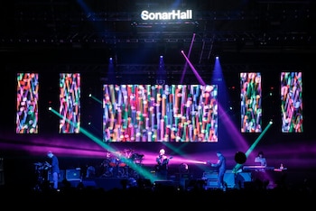 La más reciente visita de New Order a Colombia fue en 2016, encabezando el Sonar Festival, en Corferias - crédito Colprensa