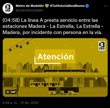 Bloqueos en el Metro de Medellín