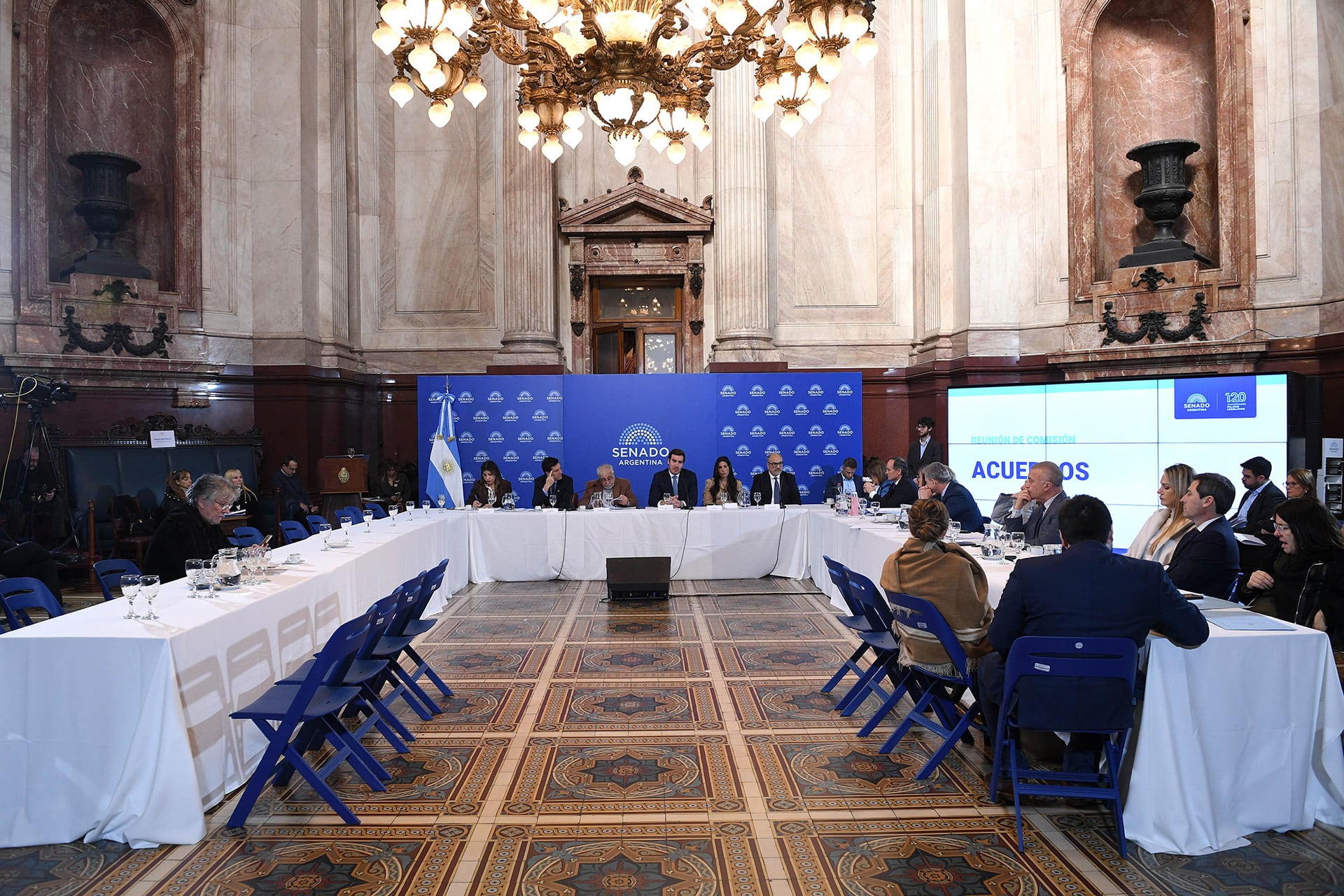 La estratégica comisión de Acuerdos la Cámara alta, durante una audiencia pública realizada en junio pasado (Fotos: Prensa Senado)