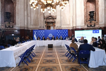 Comisión de Acuerdos en la que tratan pliegos del Poder Judicial , el 30 de junio de 2026, en el salón Azul del Senado de la Nación, en Buenos Aires; Argentina
