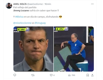 Los mejores memes y críticas que dejó la goliza 0 - 4 de Uruguay contra México en un partido amistoso (Captura X)