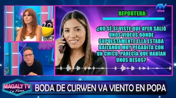 Wedding planner de Curwen ‘echa’ a la pareja: “La relación va bien donde yo sé” tras polémico ‘ampay’. Captura: Magaly TV La Firme.