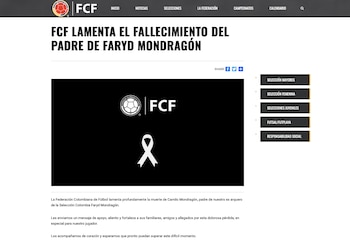 Luto en la Federación Colombiana