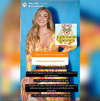 Historias en Instagram de Sara