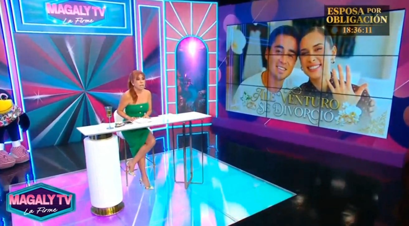 Rodrigo Cuba se declara a Ale Venturo y deja abierta la posibilidad de matrimonio. Captura: Magaly TV La Firme.