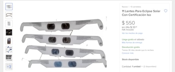 Algunas personas vendían lentes falsos