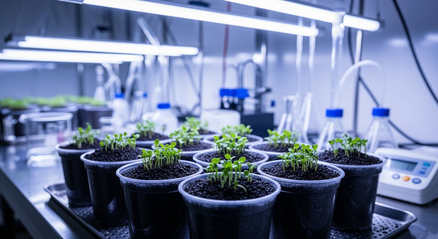 Experimentos recientes demostraron que la planta Arabidopsis thaliana puede crecer en regolito lunar real, lo que abre el camino hacia sistemas autosuficientes de cultivo fuera de la Tierra (Imagen Ilustrativa Infobae)