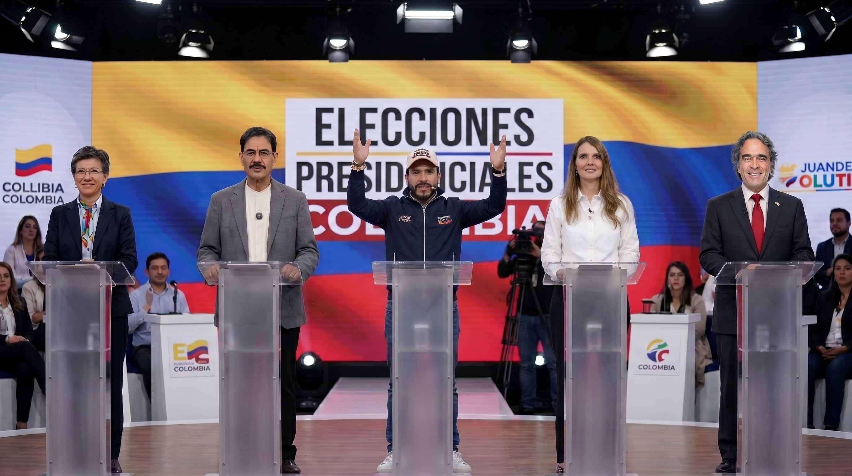 De izquierda a derecha, Claudia López, Iván Cepeda, Abelardo de la Espriella, Paloma Valencia y Sergio Fajardo - crédito Imagen Ilustrativa Infobae