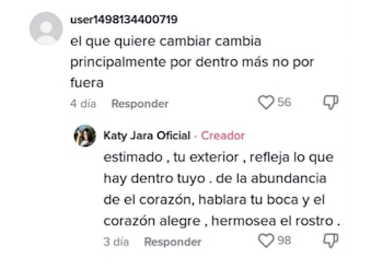 Katy Jara contestó a críticas.