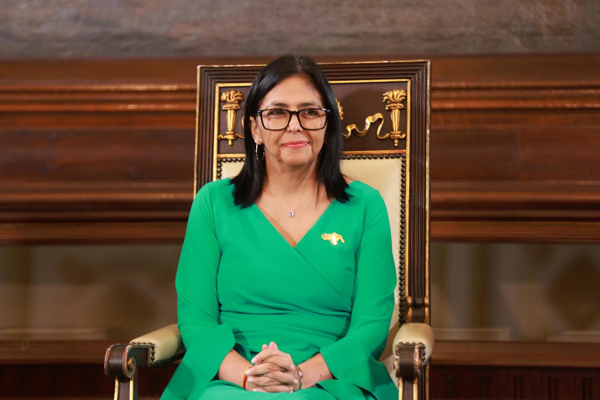 Delcy Rodríguez defiende vínculos comerciales de Venezuela con Estados Unidos