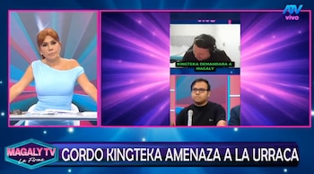 Kingteka niega transmisión de video íntimo y lanza advertencia a Magaly Medina. Captura: Magaly TV La Firme.