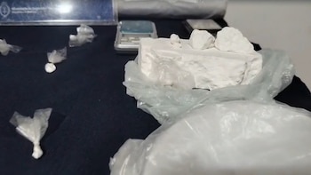 Parte da cocaína encontrada