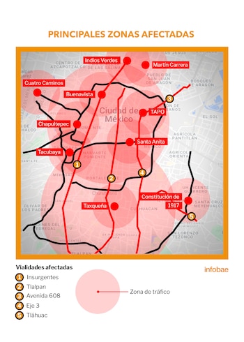 Las vialidades más afectadas serán