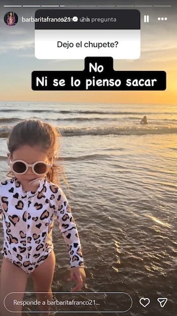 La modelo mostró la rutina